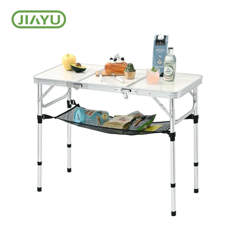 Tafole ea Aluminum Camping